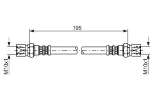Bromsslang, Bakaxel, Inre, Ytter, CHEVROLET,DAEWOO,OPEL,SAAB,VAUXHALL, 45 65 719, 5 62 094, 5 62 346, 90 235 999, 90 445 758, 90235999,