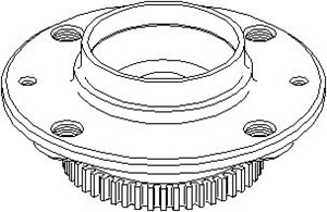 Hjulnav, Bakaxel, båda sidor, CITROËN XANTIA, XANTIA Break, PEUGEOT 406, 406 Break, 3748 29, 3748 68