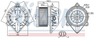 Kupéfläkt, NISSAN,OPEL,RENAULT,RENAULT TRUCKS,VAUXHALL, 2761400QAC, 4409448, 7701035892, 7701050310, 91158687