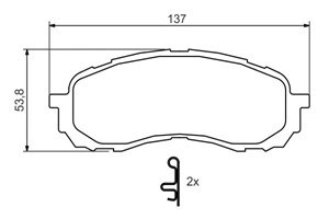 Bromsbeläggsats, Framaxel, SUBARU IMPREZA Kombi, IMPREZA Sedan, 26296 AE150, 26296 AE190, 26296 AE200, 26296 FJ000, V9118F017