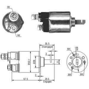 Magnetswitch, startmotor, HONDA,MITSUBISHI,ROVER, 31210-PTO-01