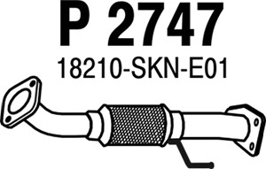 Avgasrör, Fram, HONDA CR-V II, 18210-SKNE01