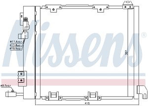 Kondensor, klimatanläggning, CHEVROLET,OPEL,VAUXHALL, 1850 056, 1850 058, 1850 078, 1850050, 1850054, 1850293, 24465322, 90559847, 91188