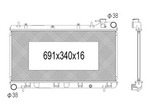 Kylare, motorkylning, SUBARU IMPREZA Kombi, IMPREZA Sedan, 45199FA040, 45199-FA040