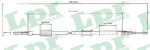 Vajer, parkeringsbroms, Bak, Höger, ALFA ROMEO 145, 146, 155, FIAT TEMPRA, TEMPRA S.W., TIPO, LANCIA DEDRA, DEDRA SW, DELTA II, 60577826