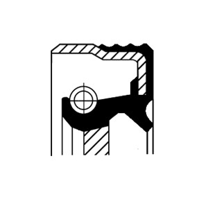 Oljepackningsring, vevaxel, Fram, MERCEDES-BENZ VITO / MIXTO Skåp [W639], 0149974647, 61581188, 61586122