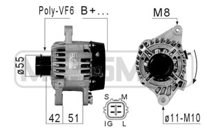 Generator, TOYOTA AURIS, 27060-0T080, 27060-0T081