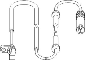 ABS-givare, Sensor, hjulvarvtal, Fram, höger eller vänster, BMW, 3452 6 760 424, 3452 6 785 020, 3452 6 870 075