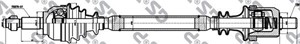 Drivaxel, framaxel vänster, RENAULT LAGUNA II, LAGUNA Grandtour II, 7711134785, 8200014109