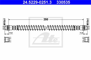Bromsslang, Bakaxel, Framaxel, Upptill, CITROËN,FIAT,LANCIA,PEUGEOT, 1472157080, 4806 67