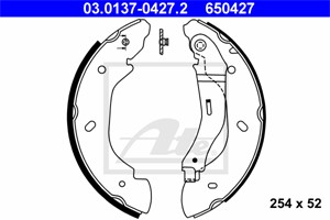 Bromsbackar, sats, Bakaxel, FORD TRANSIT Buss, TRANSIT Flak/chassi, TRANSIT Skåp, TRANSIT TOURNEO Buss, 1227045, 4095038, 4110585, 45407