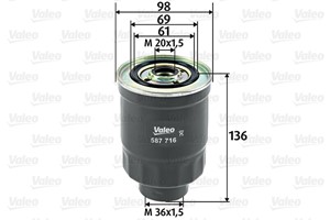 Bränslefilter, DAIHATSU,FORD,HYUNDAI,ISUZU,KIA,MAZDA,MITSUBISHI,OPEL,SSANGYONG, 0K60C-23-570, 145623570A, 1456-23-570A, 1456-23570-A, 14