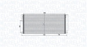 Kondensor, klimatanläggning, CHEVROLET TRAX, OPEL MOKKA / MOKKA X, VAUXHALL MOKKA / MOKKA X, 1850273, 1850335, 95026328, 95321793, 95465