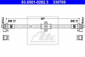 Bromsslang, Bakaxel, FIAT STILO, STILO Multi Wagon, STILO VAN, 46809897