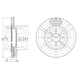 Bromsskiva, Framaxel, Höger, Vänster, ALFA ROMEO,FIAT,LANCIA, 46403958, 46427947, 46427949, 51896288, 6001073196, 60811878, 60811890, 60