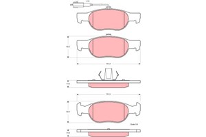 Bromsbeläggsats, Framaxel, FIAT BRAVA, BRAVO I, 0000009947118, 0000009947629, 77362199, 9947600