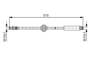 Bromsslang, Bakaxel, CITROËN,FIAT,PEUGEOT, 1367815080, 16 174 327 80, 4806 H4, 4806 P6, 51782767, 52026550, K1367815080
