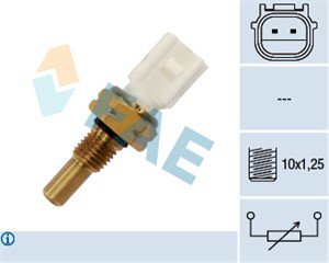 Sensor, kylvätsketemperatur, Framför kylaren
