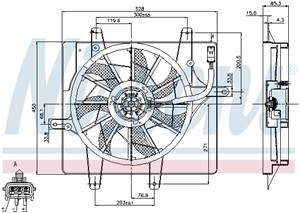 Fläkt, kylare, CHRYSLER PT CRUISER, PT CRUISER Cabriolet, 5017407AA, 5017407AB, 5073505AA, 5073505AB, K5017407AA, K5017407AB, K5073505AA