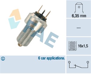 Bromsljuskontakt, MERCEDES-BENZ MB Buss [W631], MB Flak/chassi [W631], MB Skåp [W631], 111957801K, 5Q0411105CF, 631 545 07 09