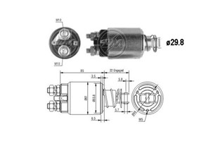 Magnetswitch, startmotor, IVECO,RENAULT,RENAULT TRUCKS, 79036683, 7980335, 9936770, 9957705, 9986144