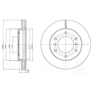 Bromsskiva, Framaxel, MITSUBISHI PAJERO II, PAJERO III, PAJERO IV, PAJERO Canvas Top III, PAJERO Van IV, MR407116, MR407289