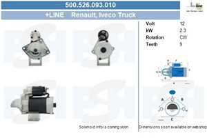 Startmotor, IVECO,RENAULT,RENAULT TRUCKS, 2994100, 42498717, 500059592, 500307724, 7700377051, MK666919