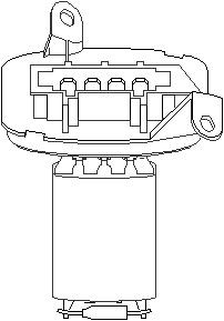 Motstånd, kupefläkt, MERCEDES-BENZ VITO Buss [W638], VITO Skåp [W638], V-KLASS [638/2], 001 821 25 60, A001 821 25 60