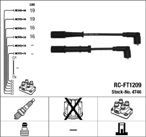 Tändkabelsats, FIAT,FORD,LANCIA, 5135419, 55 19 57 75, 55 19 57 76, 55195775, 55195776
