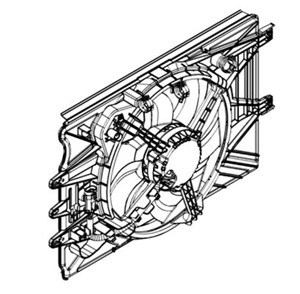 Fläkt, kylare, FIAT 500L, 1K0 407 413 A, 22441-33020, 51887948, 52066194, 8K0 407 413 A