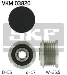 Frihjulskoppling, generator, MERCEDES-BENZ, 646 150 02 60, 646 150 03 60