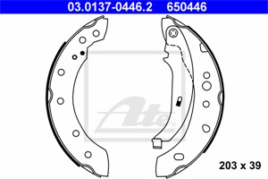 Bromsbackar, sats, Bakaxel, PEUGEOT 206 Halvkombi, 206 Sedan, 206 SW, 206 Van, 206+, 4241 L5