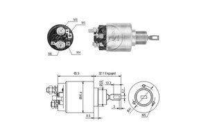 Magnetswitch, startmotor