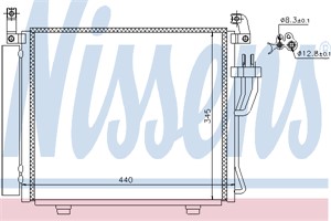Kondensor, klimatanläggning, HYUNDAI i10 I, 97606-0X200