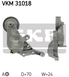 Spännrulle, flerspårsrem, Upptill, Vänster, AUDI,SEAT,SKODA,VW, 038 903 315 A, 038 903 315 E, 038 903 315 K