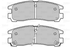 Bromsbeläggsats, Bakaxel, CHRYSLER,MITSUBISHI, MB857336, MB950350, MR389578, MR569780