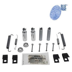 Tillbehörssats, bromsbackar, Bakaxel, båda sidor, JEEP COMMANDER, GRAND CHEROKEE II, GRAND CHEROKEE III