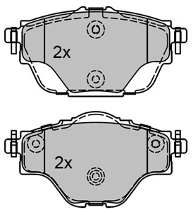 Bromsbeläggsats, Bakaxel, CITROËN,OPEL,VAUXHALL,DS,PEUGEOT, 16 090 009 80, 95525386