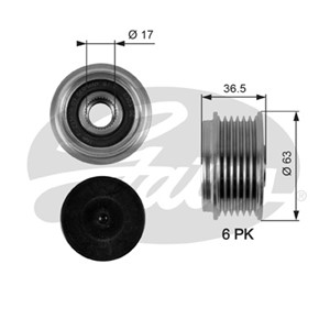 Frihjulskoppling, generator, FORD, 5M5Q-10344-AA
