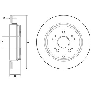 Bromsskiva, HONDA CR-V IV, 42510T0GA01, 42510T0GA02, 42510T0GA04, 42510-T1GG00, 42510T1GG01