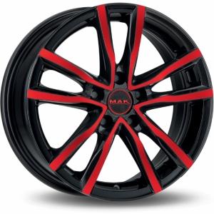 MAK Milano Black And Red 6.5x16 4/100 ET35 B72