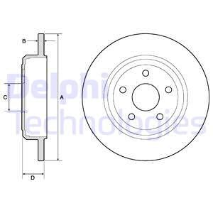 Bromsskiva, JEEP GRAND CHEROKEE IV, 52124763AB, 52124763AC, 52124763AD