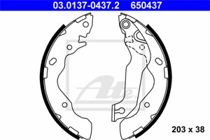 Bromsbackar, sats, Bakaxel, HYUNDAI ACCENT II, ACCENT Sedan II, ELANTRA III, ELANTRA Sedan III, MATRIX, 58305-17A00, 58305-25A10