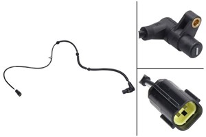 ABS-givare, Sensor, hjulvarvtal, framaxel vänster, KIA RIO Halvkombi, RIO Sedan, 95670-FD000