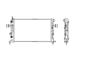 Kylare, motorkylning, OPEL,VAUXHALL, 1300196, 1300214, 1300257, 9119482, 9193265, 9202504, 93177121, 96852456