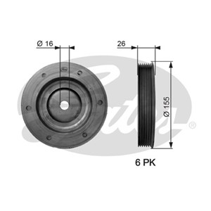 Remskiva, vevaxel, CITROËN,FIAT,FORD,LANCIA,PEUGEOT,VOLVO, 0515.Q8, 1231959, 3M5Q6B319AA, 643354180, 8653666, 96433541, 9643354180