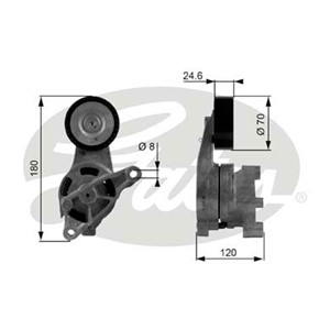 Spännrulle, flerspårsrem, AUDI,SEAT,SKODA,VW, 03G903315, 03G903315A