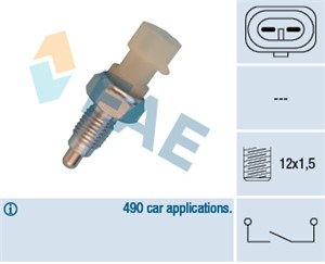 Brytare, backljus, ALFA ROMEO,CHEVROLET,DAEWOO,FIAT,LANCIA,MG,MINI,OPEL,PORSCHE,ROVER,SAAB,SUZUKI,VAUXHALL, 1239271, 1864 384, 23 117 52