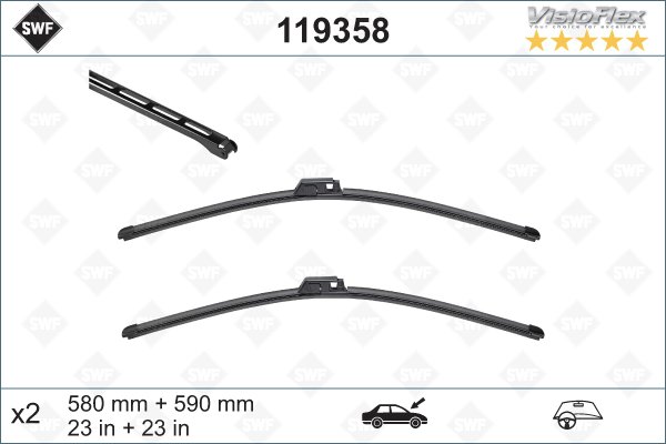 Flatblade set 600 + 590 mm