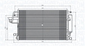 Kondensor, klimatanläggning, HYUNDAI TUCSON, KIA SPORTAGE II, 976062E000, 97606-2E000